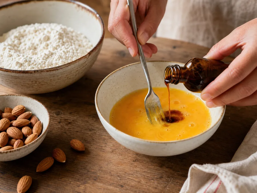 Бискотти | Фото подпункта 3 | Viva Cucina Бискотти: фото процесса приготовления — нарежьте, отмерьте и подготовьте ингредиенты для первого активного этапа, чтобы дальше работать без пауз