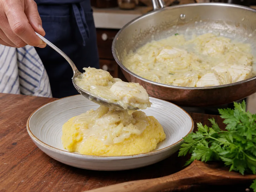 Баккала по-виченце | Фото подпункта 14 | Viva Cucina Баккала по-виченце: фото процесса приготовления — добавьте зелень, лимон или масло в самом конце, чтобы вкус остался свежим