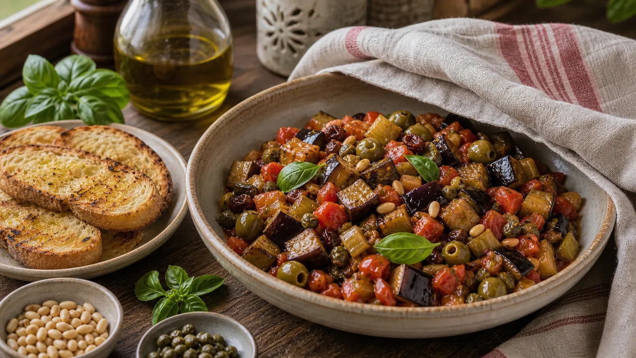 Капоната | Фото подпункта 13 | Viva Cucina Капоната: фото процесса приготовления — переложите готовую капонату в широкую керамическую миску и дайте ей остыть