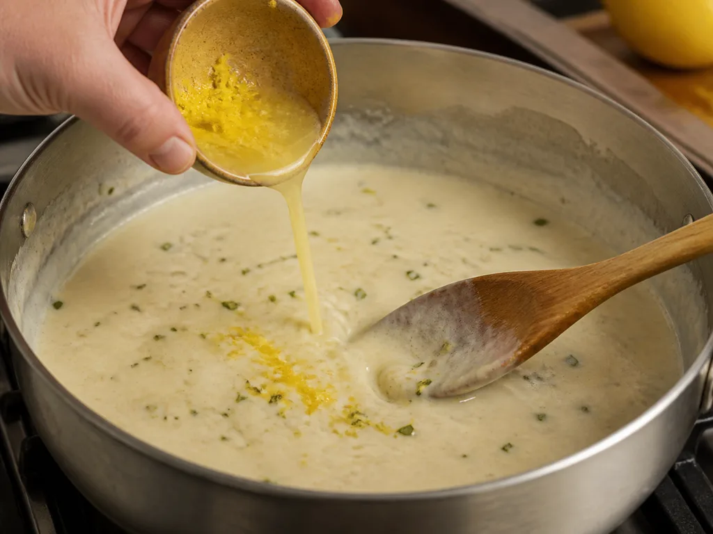 Мидии в белом соусе | Фото подпункта 12 | Viva Cucina Мидии в белом соусе: фото процесса приготовления — перед финалом ещё раз проверьте баланс соли, влажности и температуры