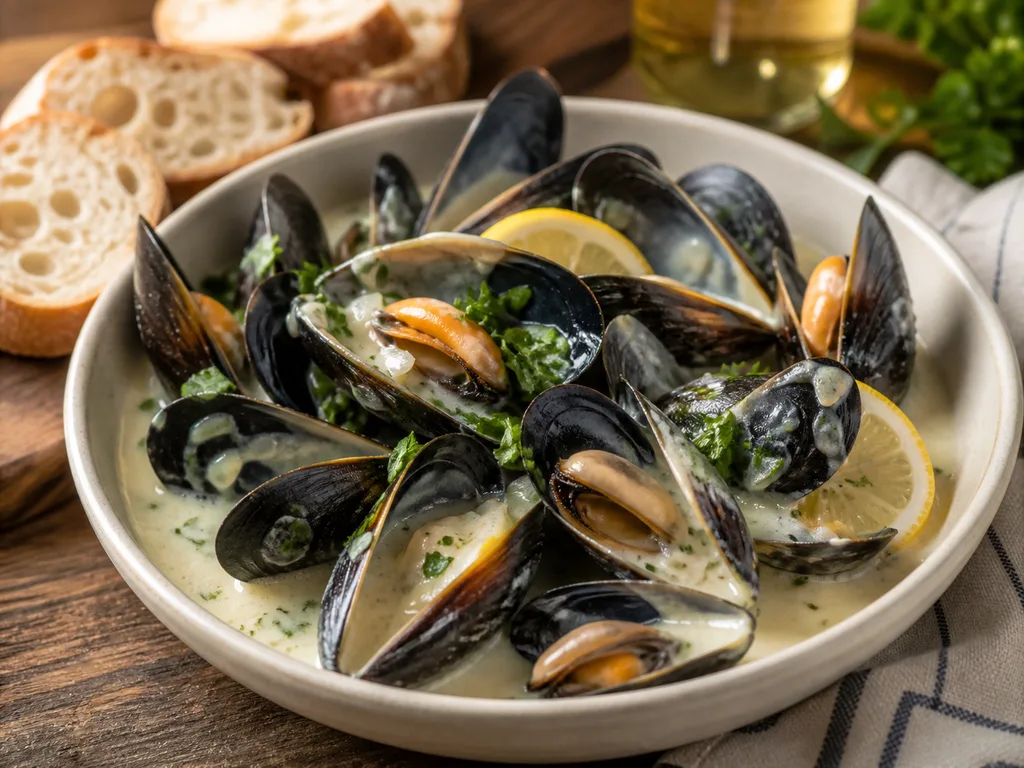 Мидии в белом соусе | Фото подпункта 15 | Viva Cucina Мидии в белом соусе: фото процесса приготовления — подавайте сразу, пока текстура сочная, а соус или бульон остаётся горячим