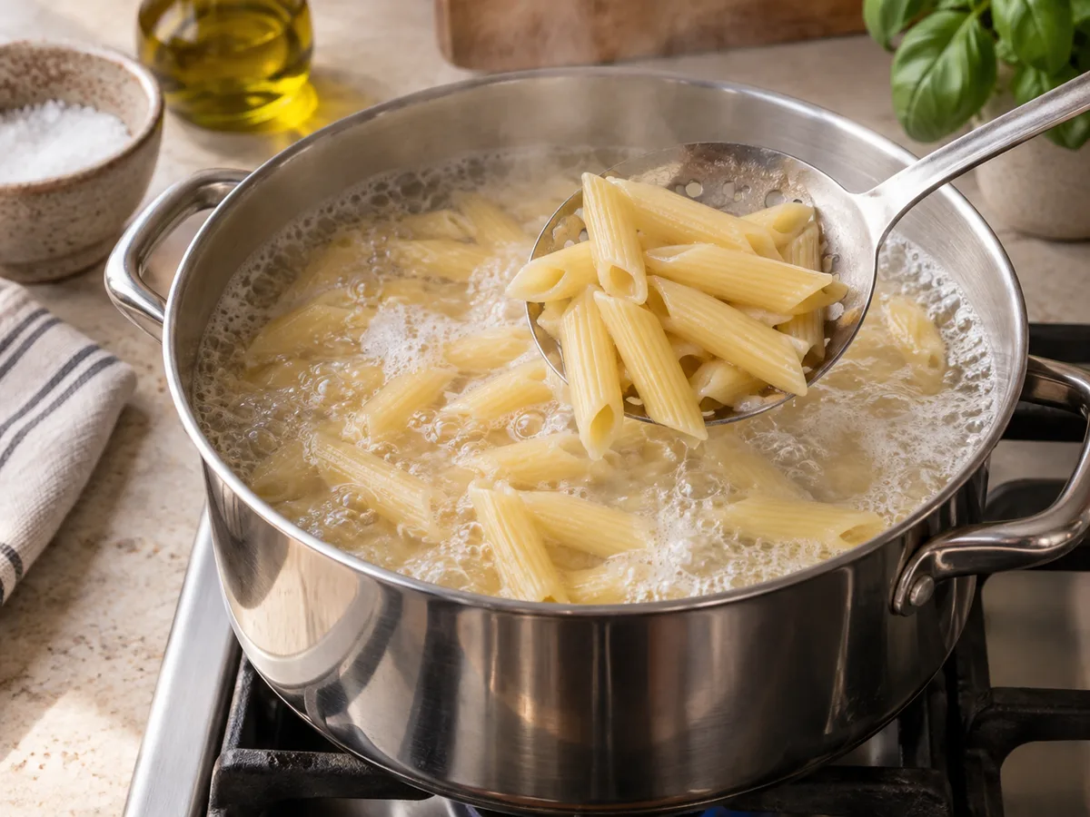 Пене с артишоками и песто | Фото подпункта 9 | Viva Cucina Пене с артишоками и песто: фото процесса приготовления — сварите пенне до al dente