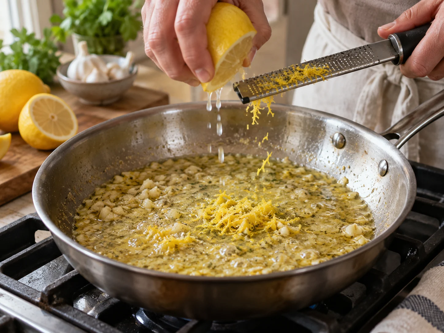 Пене с курицей и соусом лимон-чеснок | Фото подпункта 10 | Viva Cucina Пене с курицей и соусом лимон-чеснок: фото процесса приготовления — соедините подготовленные компоненты в широкой посуде, где их удобно перемешивать