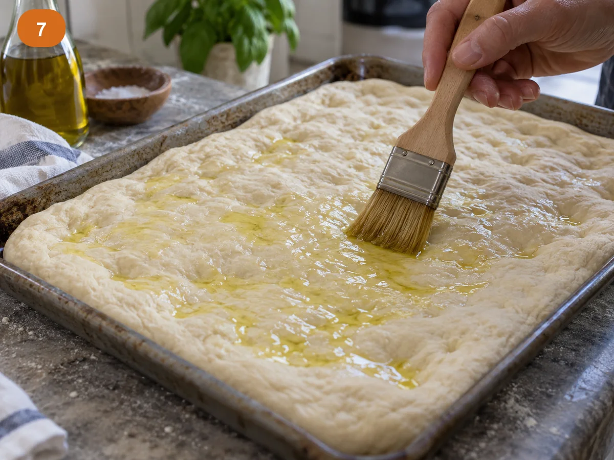 Пицца с начинкой: четыре сыра | Фото подпункта 7 | Viva Cucina Пицца с начинкой: четыре сыра: фото процесса приготовления — смажьте основы небольшим количеством оливкового масла