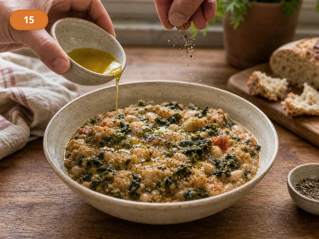 Риболлита | Фото подпункта 15 | Viva Cucina Риболлита: фото процесса приготовления — полейте оливковым маслом extra vergine и подайте с черным перцем