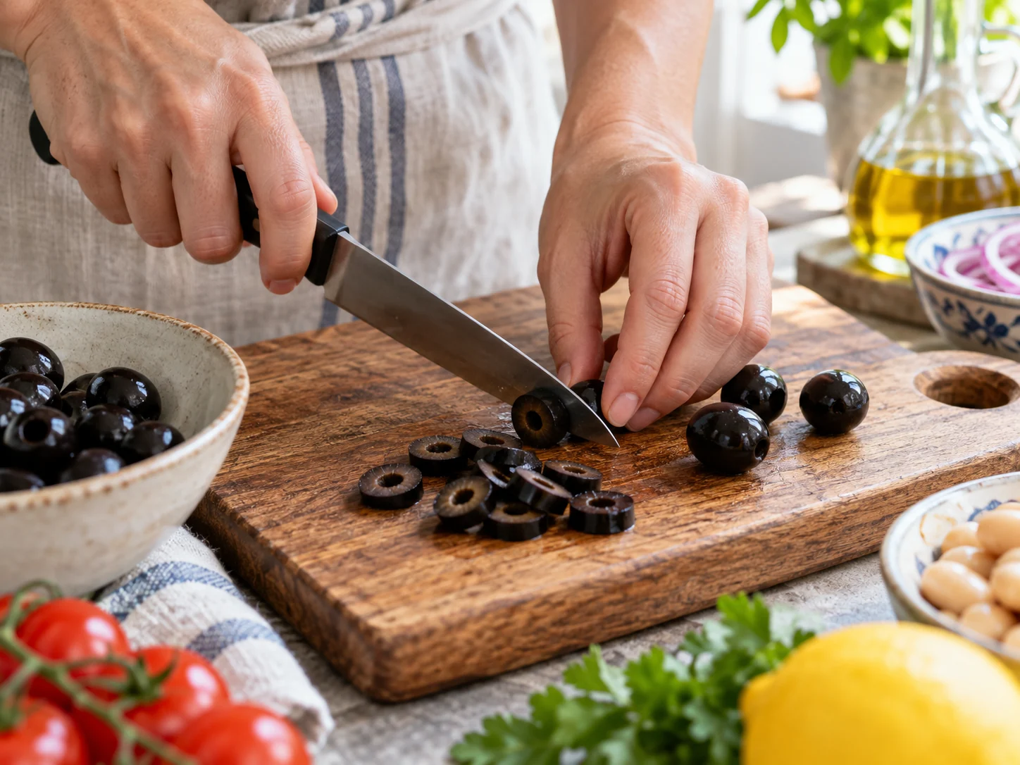 Салат с тунцом и фасолью | Фото подпункта 5 | Viva Cucina Салат с тунцом и фасолью: фото процесса приготовления — следите за цветом, запахом и влажностью продуктов: на этом этапе формируется главный вкус