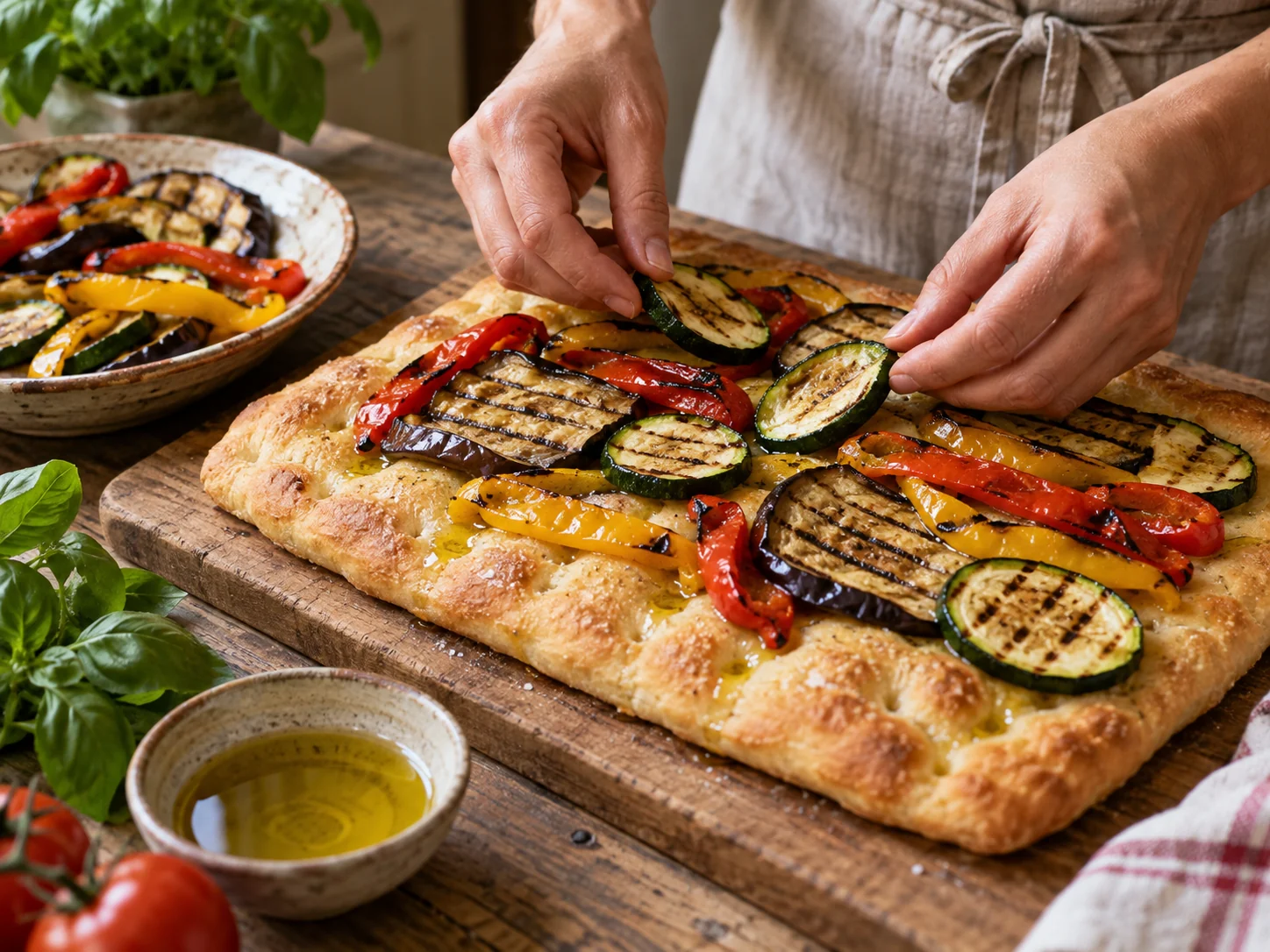 Скьяччата с начинкой: овощи гриль | Фото подпункта 11 | Viva Cucina Скьяччата с начинкой: овощи гриль: фото процесса приготовления — оставьте края чистыми, если блюду нужен бортик, шов или аккуратная корочка