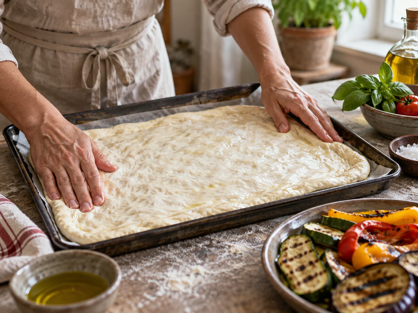 Скьяччата с начинкой: овощи гриль | Фото подпункта 8 | Viva Cucina Скьяччата с начинкой: овощи гриль: фото процесса приготовления — добавляйте жидкость, соус или начинку постепенно, чтобы блюдо собиралось равномерно