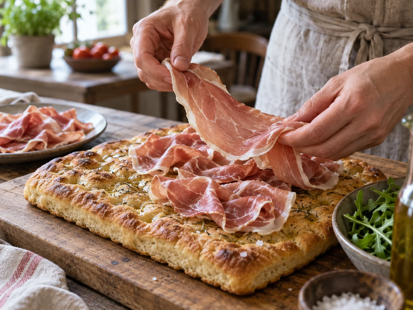 Скьяччата с начинкой: прошуто и руккола | Фото подпункта 13 | Viva Cucina Скьяччата с начинкой: прошуто и руккола: фото процесса приготовления — доведите блюдо до финальной текстуры и снимите с огня или достаньте из духовки вовремя