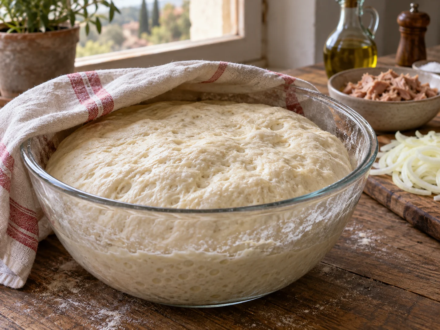 Скьяччата с начинкой: тунец и лук | Фото подпункта 7 | Viva Cucina Скьяччата с начинкой: тунец и лук: фото процесса приготовления — выполните основной шаг "сформовать", не торопясь и сохраняя контроль над текстурой