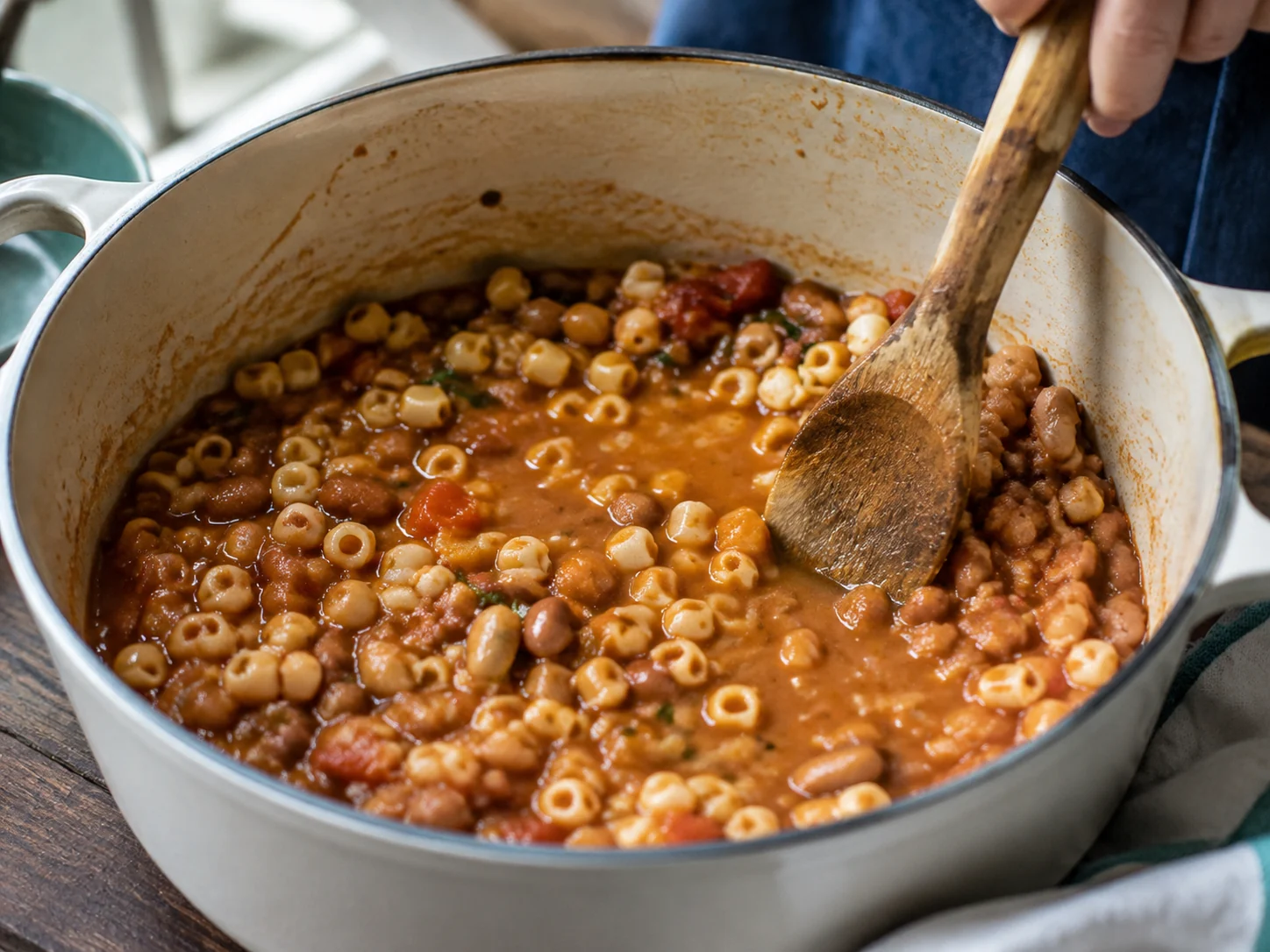 Суп с пастой и фасолью (Pasta e fagioli): фото процесса приготовления — попробуйте основу и аккуратно настройте соль, кислоту или специи перед финальным этапом