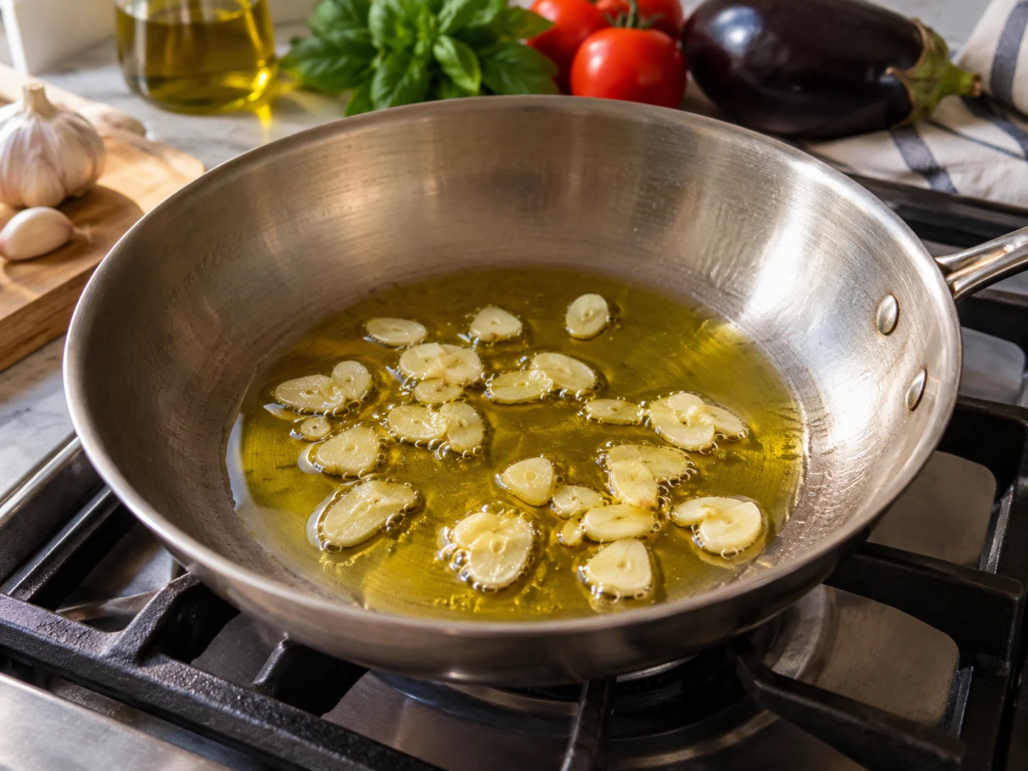 Тальятелле с баклажаном и томатно-базиликовым соусом | Фото подпункта 7 | Viva Cucina Тальятелле с баклажаном и томатно-базиликовым соусом: фото процесса приготовления — сварите тальятелле до al dente или подготовьте соус так, чтобы он был готов принять пасту