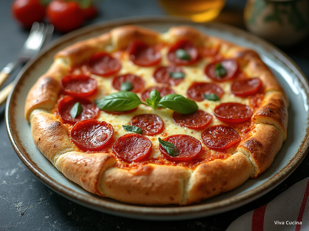 Фокачча с начинкой: пепперони (острая салями) — готовое блюдо из категории «Выпечка» на сайте Viva Cucina