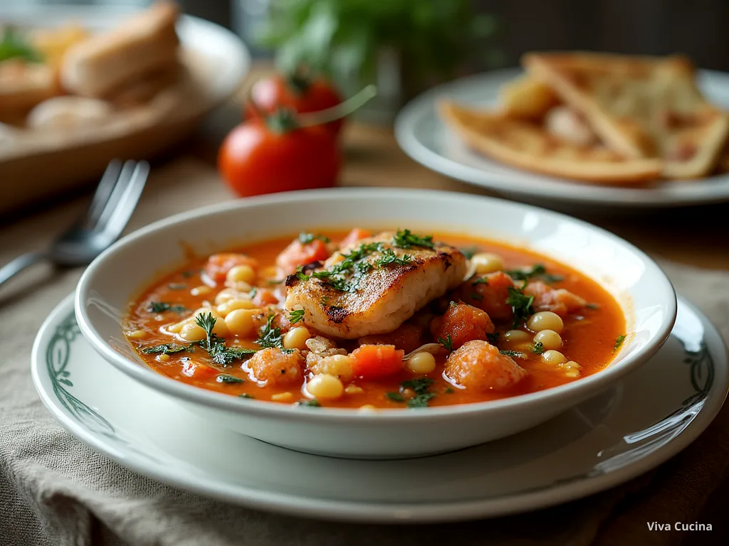 Каччукко (рыбный суп) — готовое блюдо из категории «Рыба/Морепродукты» на сайте Viva Cucina