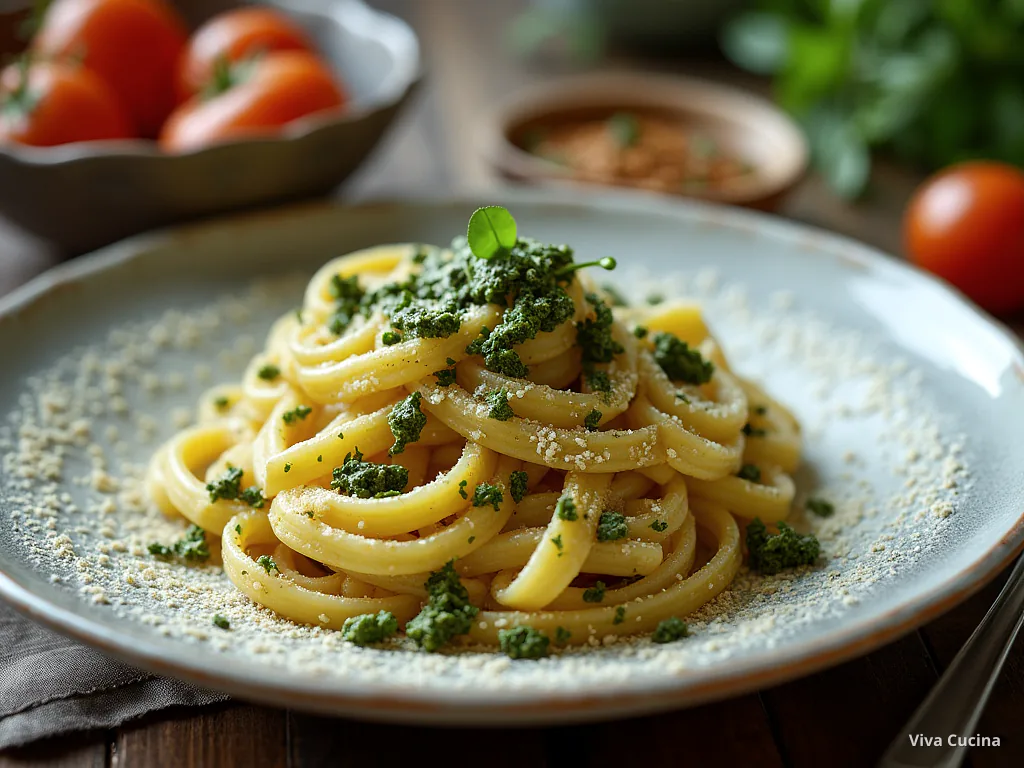 Лингвини с курицей и песто — готовое блюдо из категории «Паста» на сайте Viva Cucina