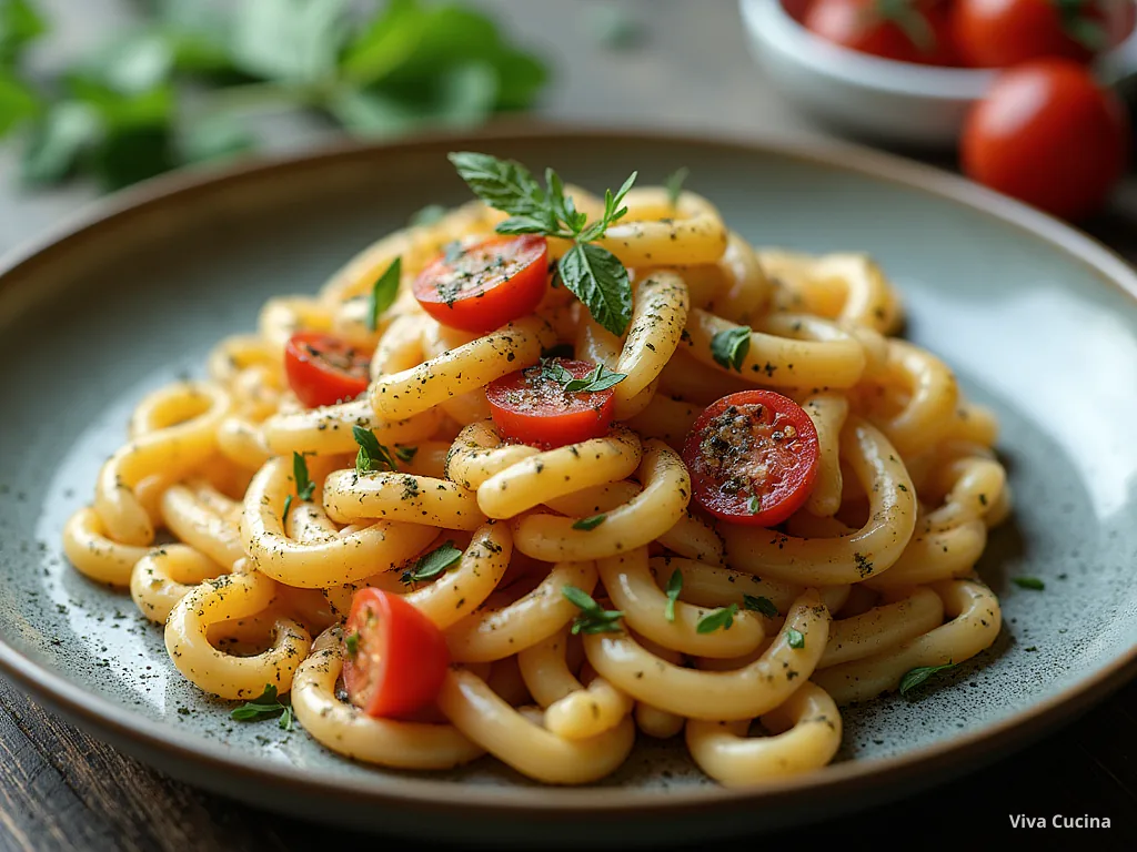 Ньокки с индейкой и соусом из запечённых перцев — готовое блюдо из категории «Паста» на сайте Viva Cucina