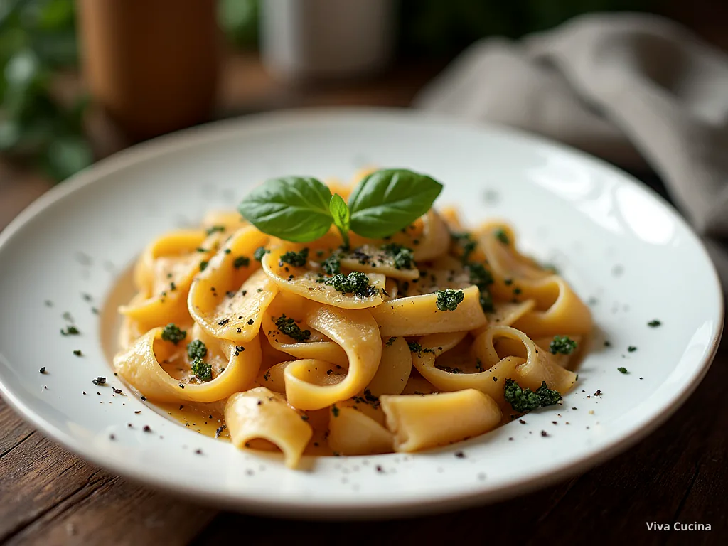 Паппарделле с брокколи и соусом из тунца и каперсов — готовое блюдо из категории «Паста» на сайте Viva Cucina