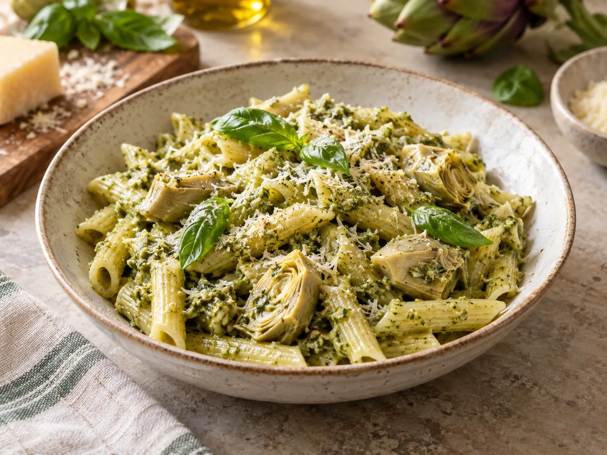 Пене с артишоками и песто | Viva Cucina Пене с артишоками и песто — готовое блюдо из категории «Паста» на сайте Viva Cucina
