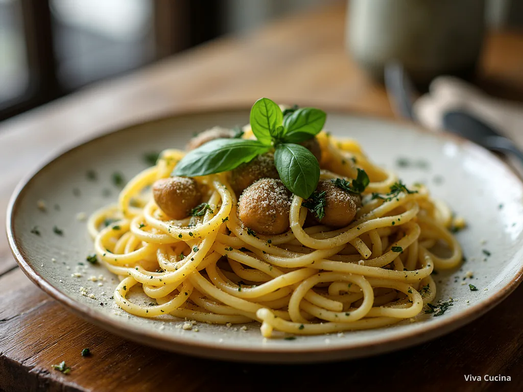 Пене с баклажаном и песто — готовое блюдо из категории «Паста» на сайте Viva Cucina