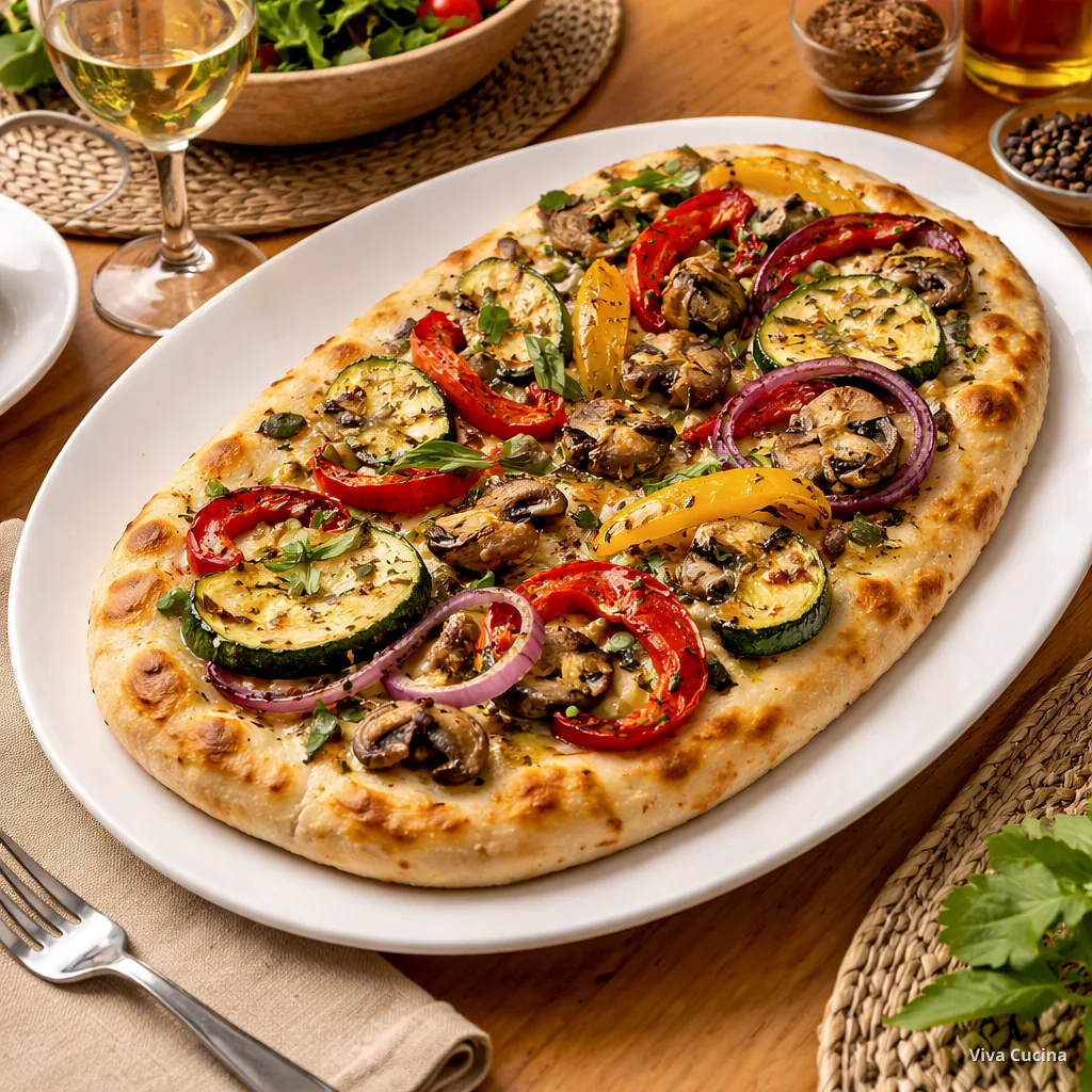 Пинса с начинкой: овощи гриль — готовое блюдо из категории «Выпечка» на сайте Viva Cucina