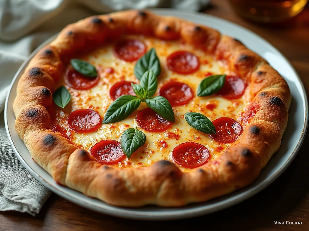 Пинса с начинкой: пепперони (острая салями) — готовое блюдо из категории «Выпечка» на сайте Viva Cucina