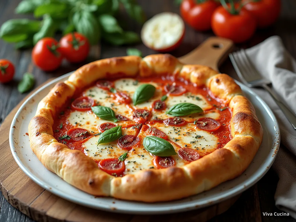 Пицца с начинкой: грибы и моцарелла — готовое блюдо из категории «Пицца» на сайте Viva Cucina