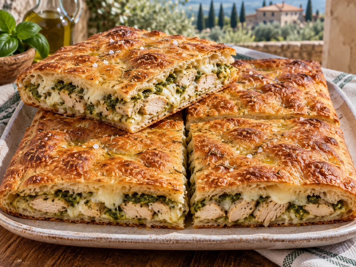 Скьяччата с начинкой: курица и песто | Viva Cucina Скьяччата с начинкой: курица и песто — готовое блюдо из категории «Выпечка» на сайте Viva Cucina