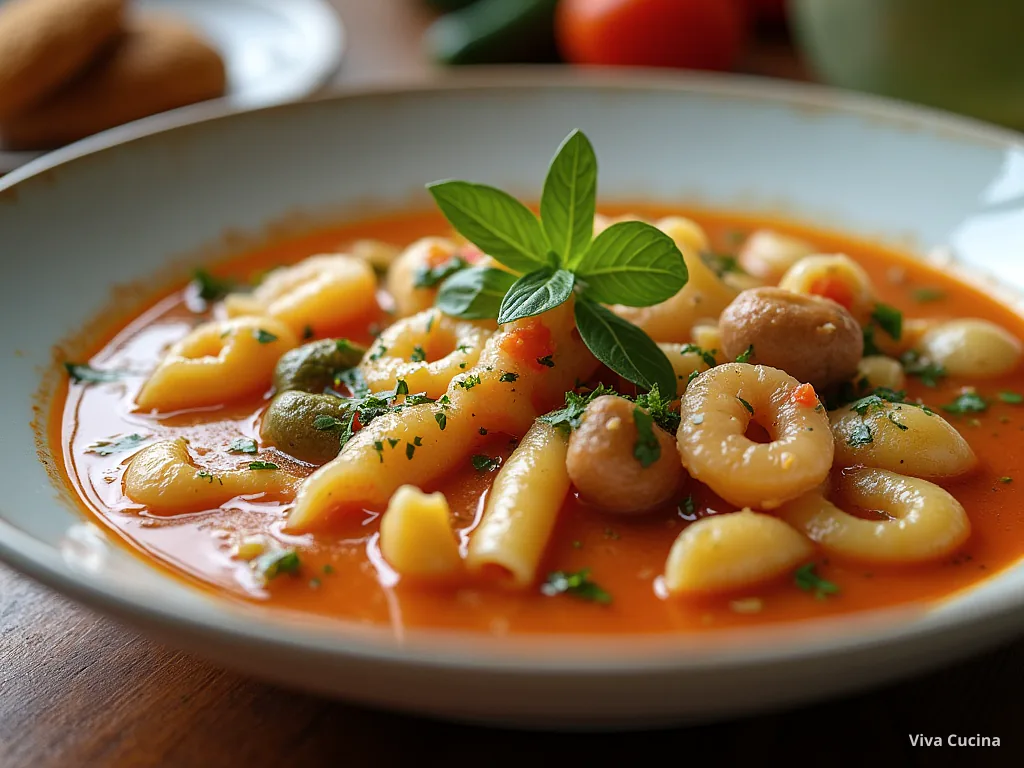 Суп с пастой и фасолью (Pasta e fagioli) — готовое блюдо из категории «Супы» на сайте Viva Cucina