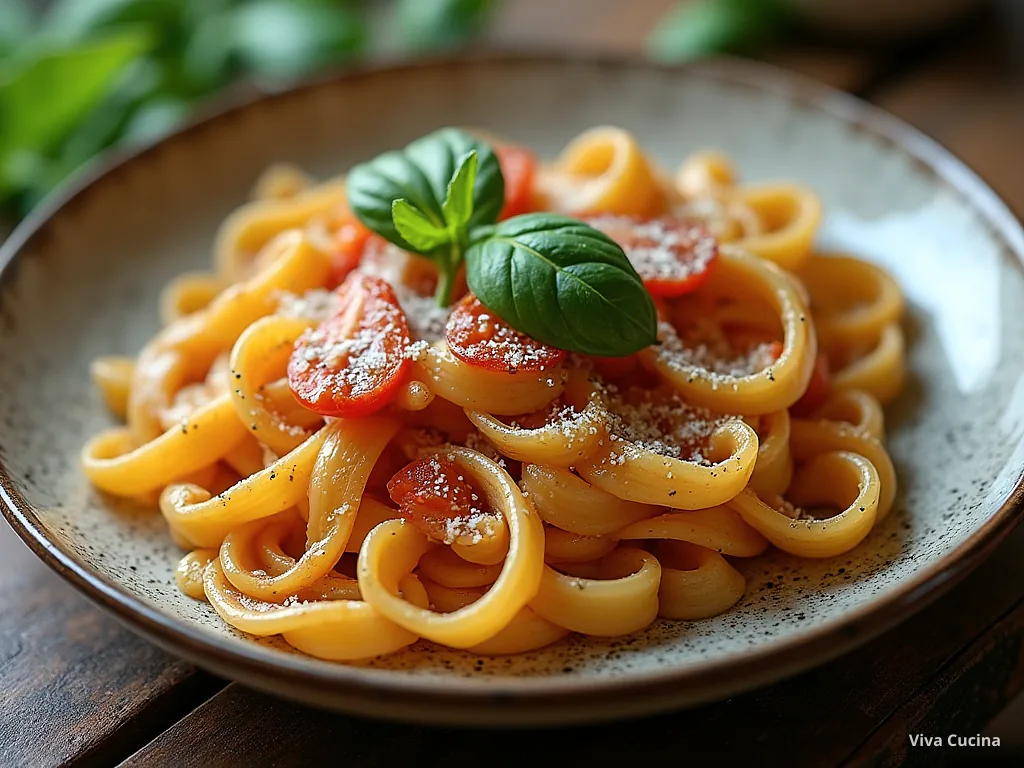 Тальятелле с индейкой и томатно-базиликовым соусом — готовое блюдо из категории «Паста» на сайте Viva Cucina